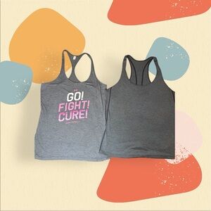 Under Armor Tank Top Bundle,Women’s Size XL, Gray & Pink Breast Cancer Awareness